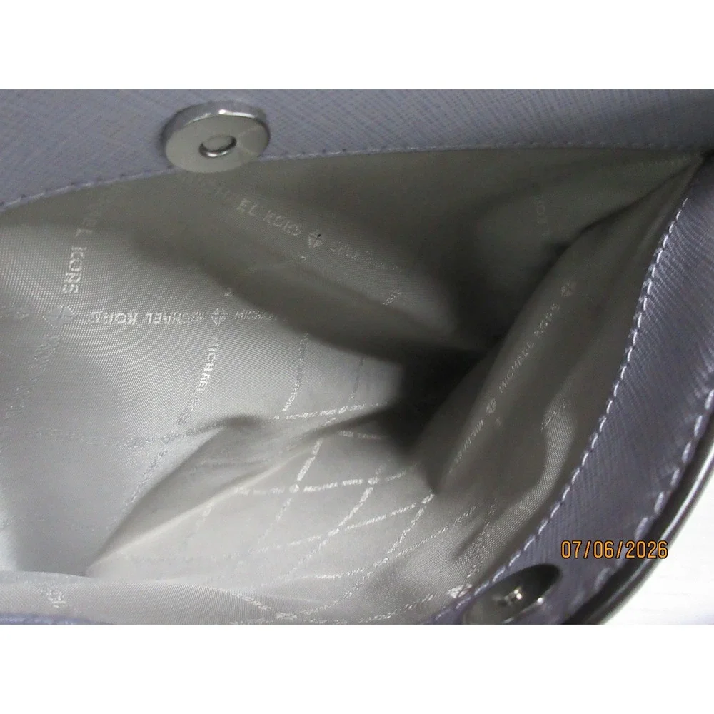 Michael Kors Voyager Tote Bag Lavender Purple Saffiano Leather Silver Hardware